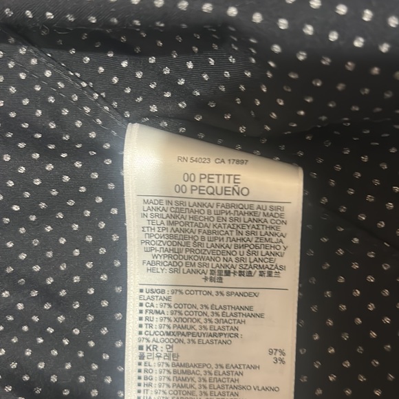 BANANA REPUBLIC POLKA DOT WOMEN DRESS SHIRT BLACK AND WHITE IN SIZE 0 - Picture 7 of 7